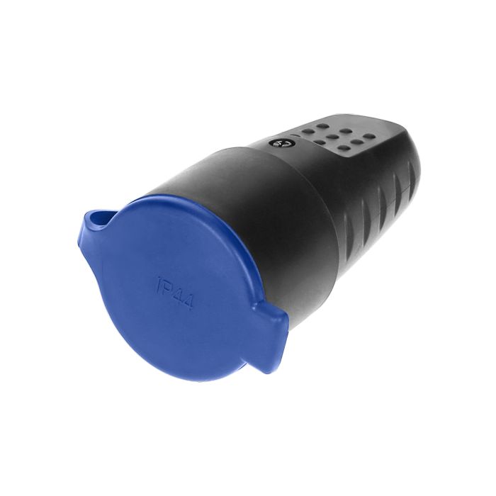 140114-Rubber plug-in socket 2P+Z with grounding, schuko , for Netherlands and Germany -ORN