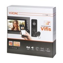 140360-VIFIS FHD video doorphone set (handset-free, code lock, cards/proximity tags reader, mobile app-controlled, DIN rail power supply, black)