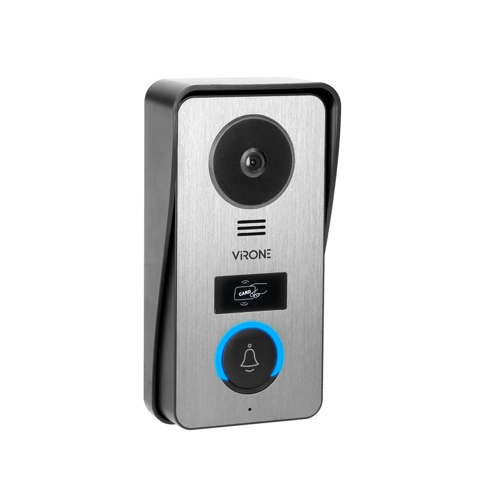 140333- HILIT Full HD video doorphone set, handset-free, with a colour monitor 7”, card/proximity tags, operation via Tuya application-ORN