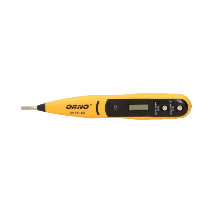 140240- Electric tester with display measurement range: 12-250V AC/DC 500Hz; LCD display-ORN
