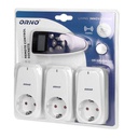 140429 - Set of wireless sockets with remote control and timer function, 3+1 Schuko for Netherlands and Germany