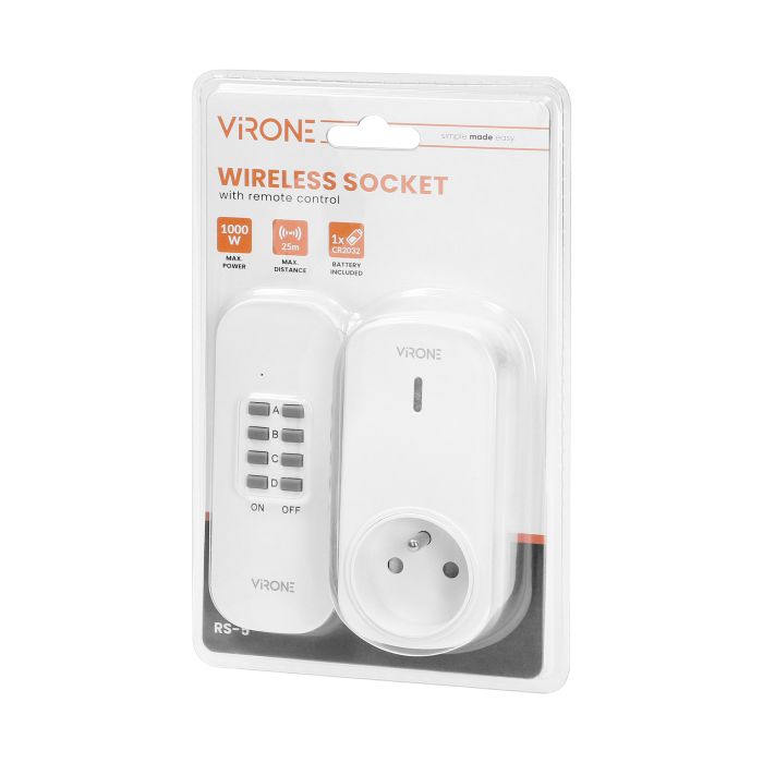 140435 - Wireless socket with remote control, 1+1