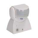 140025 - Adjustable PIR motion sensor, IP65 detection range 180 degree, 12m; protection rating IP65; white