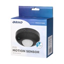 140030 - PIR motion sensor 360° rated load 1200W; protection rating IP20 Black