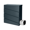 140480 -BORNEO mailbox with newspaper holder, galvanized steel, anthracite