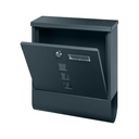 140482 - HAITI mailbox with newspaper holder and name plate, galvanized steel, anthracite