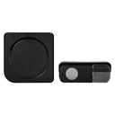 140538 - TOGI AC wireless doorbell, 230V with learning system, black range in open field - up to 200m, waterproof button (IP56), 38 selectable ring-tones