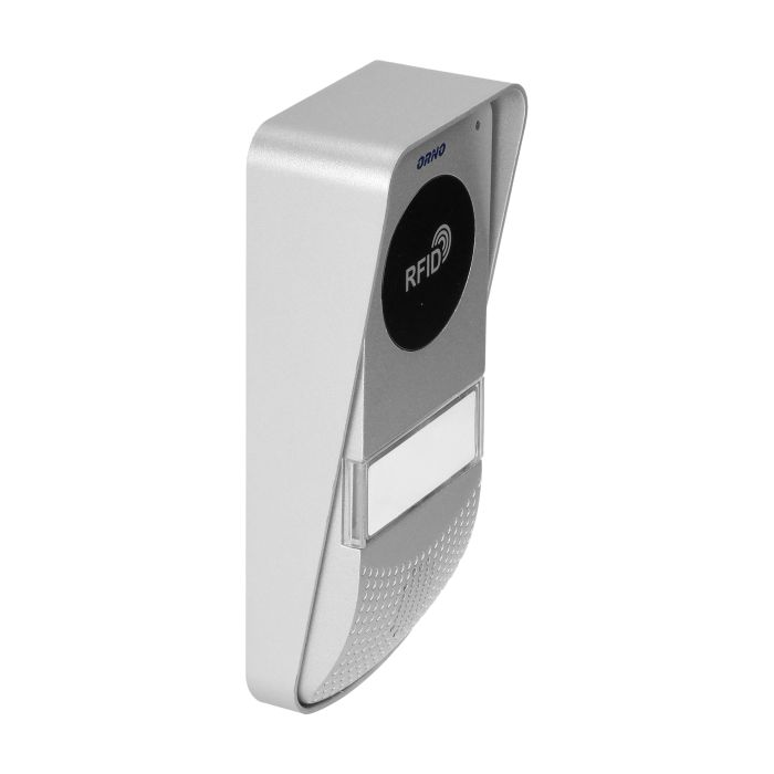 140552 - Single-family doorphone set MIZAR surface mounted with proximity tag reader, external panel has got a protective hood