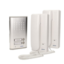 140557 - Two family doorphone, flush mounted, FOSSA MULTI aluminium housing; flush mounted; backlit surname; small amount of wires 2+2