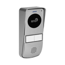 140558 - Two-family doorphone set MIZAR MULTI with intercom function, surface mounted with proximity tag reader, external panel and an indoor handset, and it directly controls electric strike and gate opening