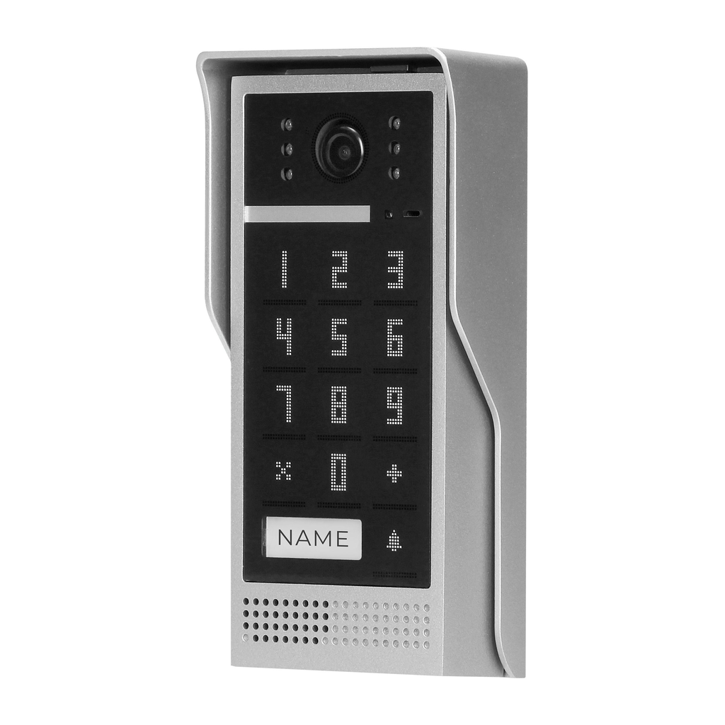 140575 - SCUTI 7" single family video doorphone set , black handset-free with multicolor 7" LCD screen, code lock and intercom function, surface-mounted