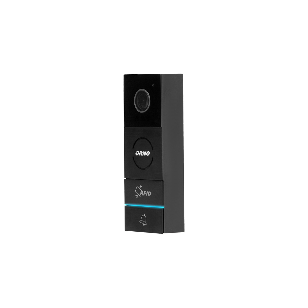 140579 - APPOS 7" single family video doorphone set, black set is equipped with multicolor LCD 7" monitor, RFID reader, gate opening function, compatible with smartphone app