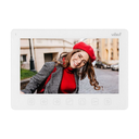 140586 - NOVEO videodoorphone, white does not require any uniphone; includes a multicolour, flat 7" LCD monitor, wide-angle video-camera and a user-friendly OSD menu.