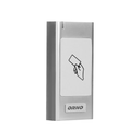 140602 - Cards and proximity tags reader, waterproof metal case, IP66, works with proximity tags and cards on 125kHz radio frequency and can support electromagnetic locks; has one relay output and one doorbell relay;
