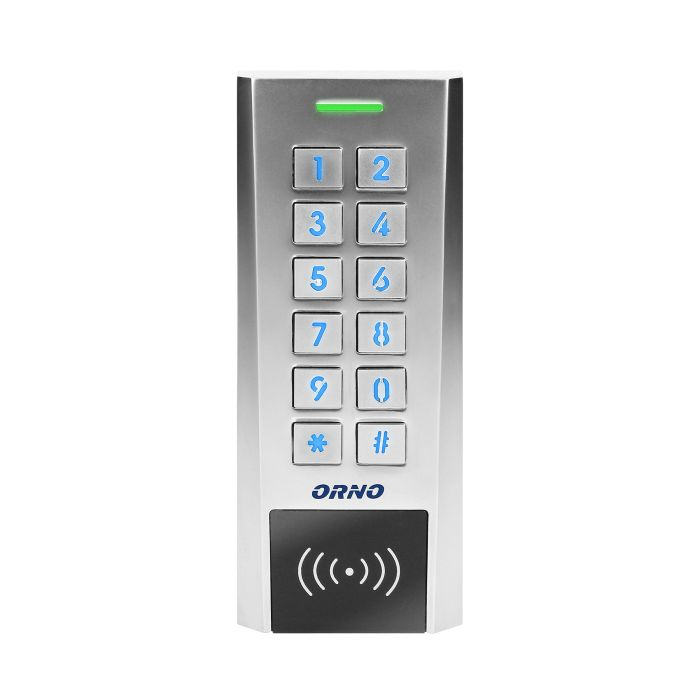 140611 - Code lock with card and proximity tags reader, IP66, 2-relay, narrow case it is compatible with electromagnetic locks and access control systems; it can also control other electric or alarm appliances, two relay outputs and a card/proximity tags reader