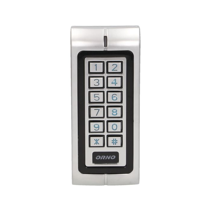 140612 - Code lock with card and proximity tags reader, IP68 protection rating IP68; power consumption: 25 +/- 5 mA (stationary) to 60mA (with two relays)
