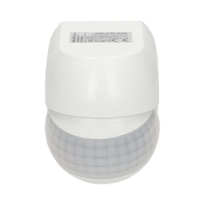 140687 - Mini PIR motion sensor 180°, IP44 detection range 180 degree, 15m; protection rating IP44; max. load 800W; colour: white