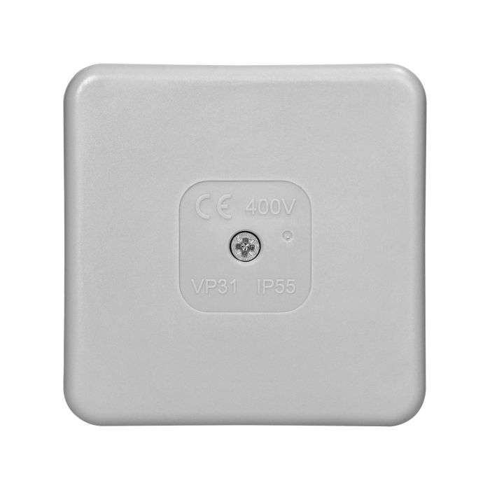 141265 - Surface-mounted junction box PRO IP55 400V 12 rubber cable entries 85x85x37mm grey