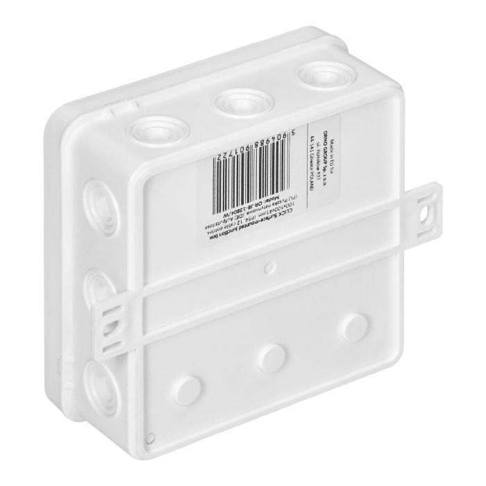141255 - Surface-mounted junction box CLICK IP54 12 cable entries 100x100x41mm white