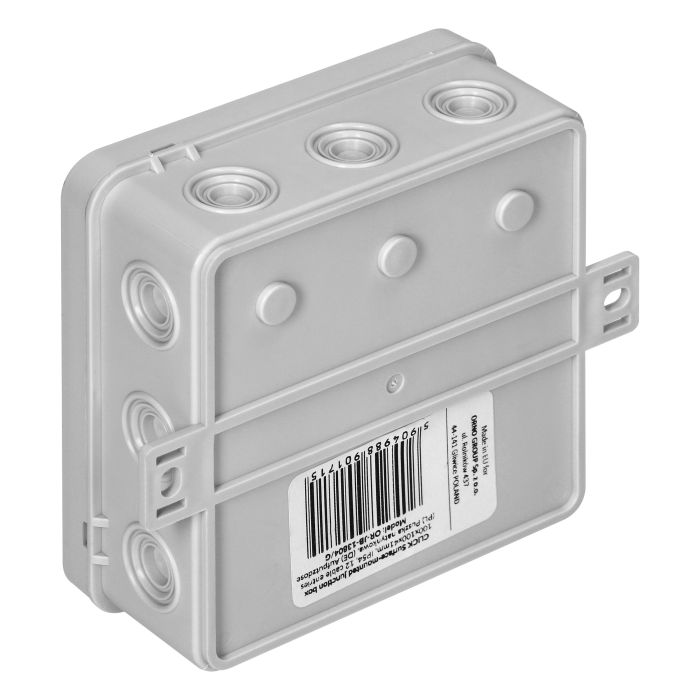 141253 - Surface-mounted junction box CLICK IP54 12 cable entries 100x100x41mm grey
