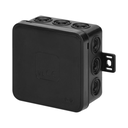 141240 - Surface-mounted junction box CLICK IP54 12 cable entries 75x75x41mm black, 66 pcs.