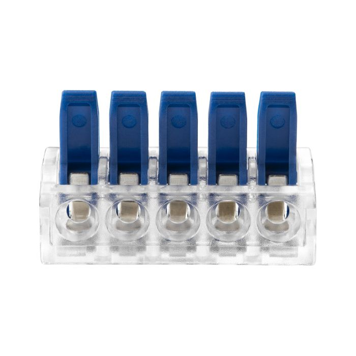 141214 - 5-wire clamp splicing connector; for wire 0.75-4mm²; IEC 450V/32A, blister pack 4 pcs.