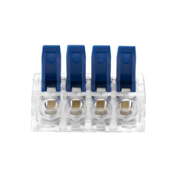 141211 - 4-wire clamp splicing connector; for wire 0.75-4mm²; IEC 450V/32A, blister pack 4 pcs.