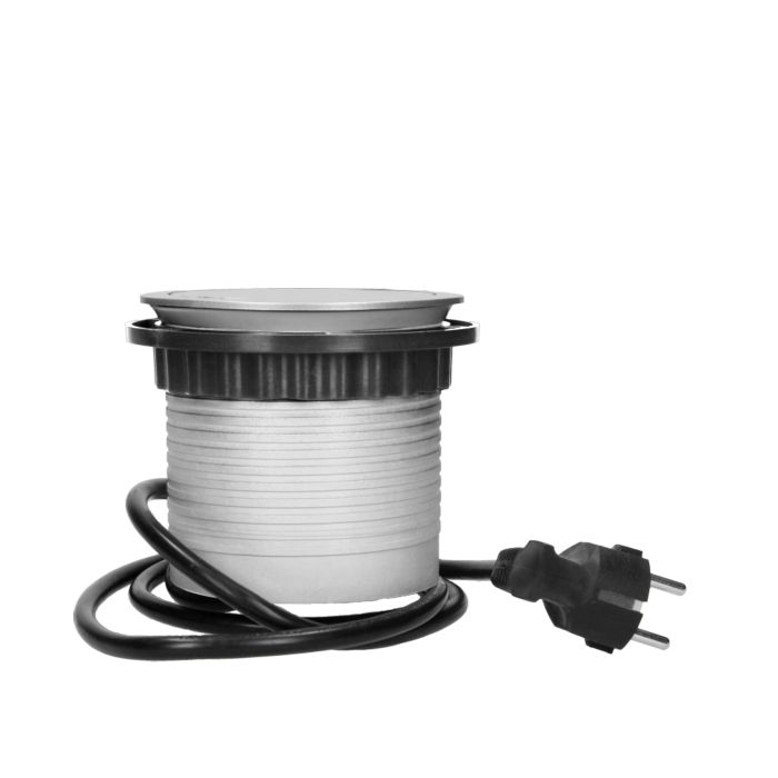 141149 - Flush-fitting furniture socket with 1.5m cable, Schuko 4 x 230V AC/16A; 3680W; IP20; cabel lenght 1,5 m