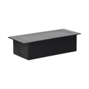 141087 - Recessed furniture sockets, graphite in housing with flat edge, 3x2P+E (Schuko), no cable included