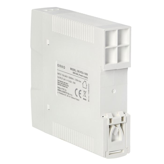 140828 - Industrial power supply for a DIN rail, 24VDC, 0.42A, 10W, plastic housing