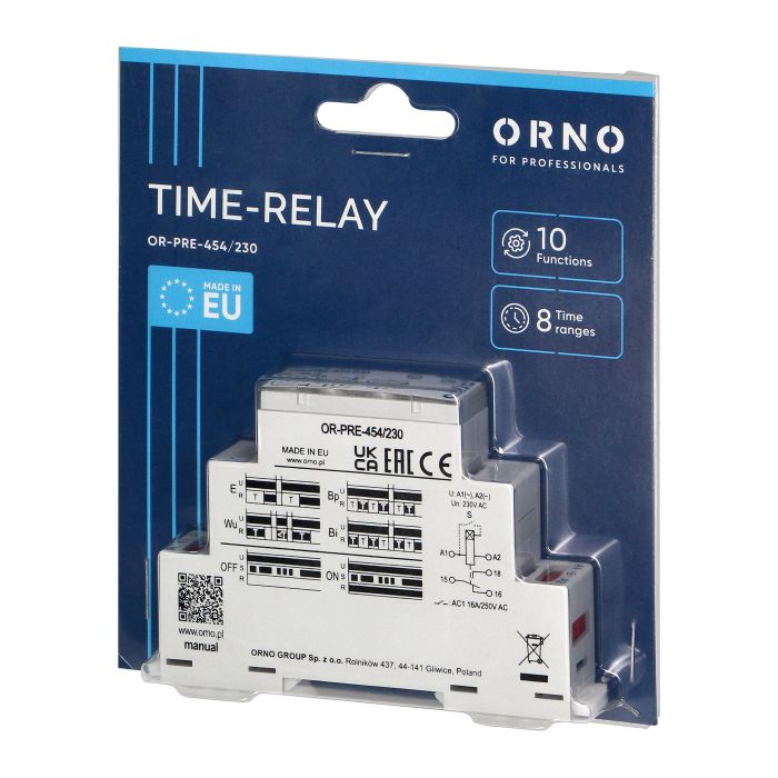 140846 - Time relay - 10 functions, 230VAC