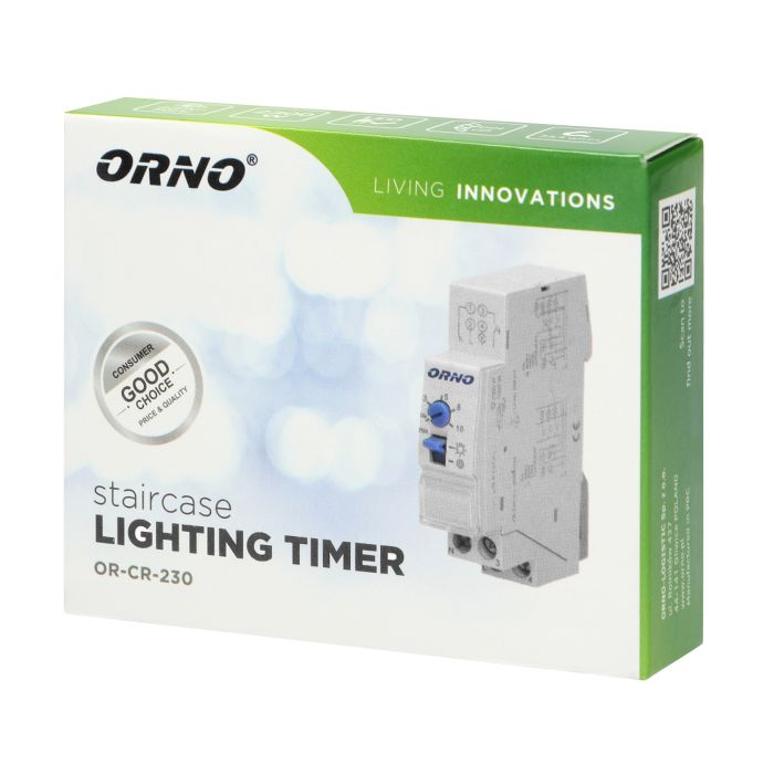 140847 - Staircase lighting timer rated load: 2300W, time adjustment 30 sec- 20 min; protection rating IP20