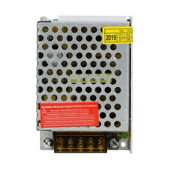 140854 - Open frame power supply unit 35W, 12V, IP20 equipped with short-circuit and overload protection, and an output voltage adjustment; instantaneous overload 150%