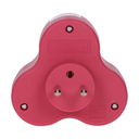 140896 - Triple socket outlet, pink Three-socket splitter with grounding, suitable for any interior where additional sockets are required.