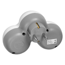 140905 - Power socket splitter 3x2P+E (Schuko), white-grey