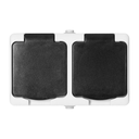 140944 - AQUATIC MINI IP54 Double socket 2x2P+E, white/black