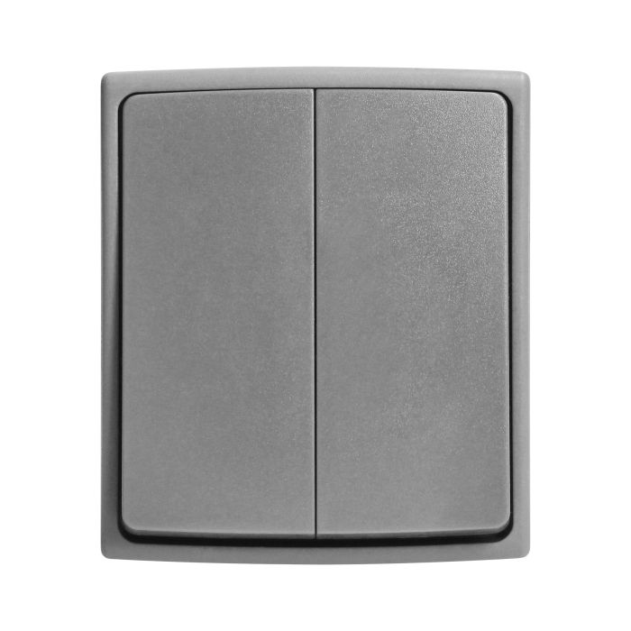 140958 - AQUATIC PRO IP 55 Two-button switch, grey/graphite