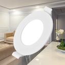 105087- 6W ROUND DIMMABLE 4000K NATURAL WHITE LED PANEL - BRY