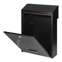 148030-FIJI pass-through mailbox with cylinder lock, black