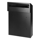 148030-FIJI pass-through mailbox with cylinder lock, black