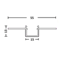 109111 - 2M Plaster Profile ALU Flex Silicone Diffuser  - LDL