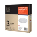 140037-ZONDA LED EMERGENCY 12W/1.2W, ceiling light, white with motion sensor, 800lm/80lm, IP20, 4000K, milky PC-ORN