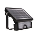 140045-LUX LED 5W solar floodlight with motion sensor 500lm, IP65, 4000K, 2x1500mAh, black-ORN