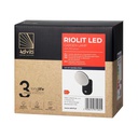140057-RIOLIT LED 15W, black garden luminaire with motion sensor, 1100lm, IP65, 4000K-ORN