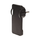 140093-Flat plug with handle, black 230V / 50 Hz; 16A; equipped with grips, easy mounting; colour: black-ORN