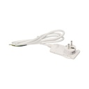 140094-Flat plug with handle and cable, white 230V / 50 Hz; 16A; with 1,5m wire; colour: white-ORN