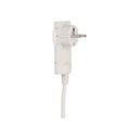 140094-Flat plug with handle and cable, white 230V / 50 Hz; 16A; with 1,5m wire; colour: white-ORN