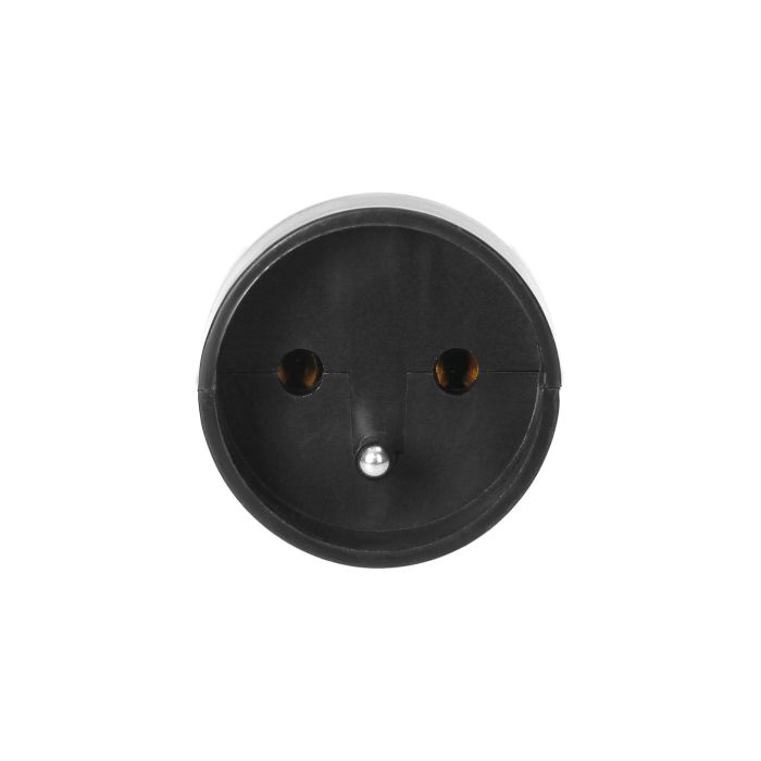 140099-Movable, dismountable socket 6A, 250V, 1x2P+Z, black single socket for extension cords-ORN