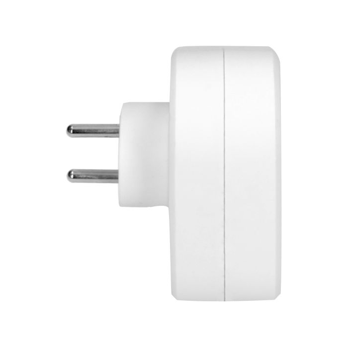 140100-Triple power socket splitter 3x2P+E, white