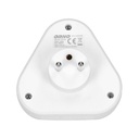 140100-Triple power socket splitter 3x2P+E, white